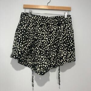 Free People Bennet Black and Ivory Shorts Size 12